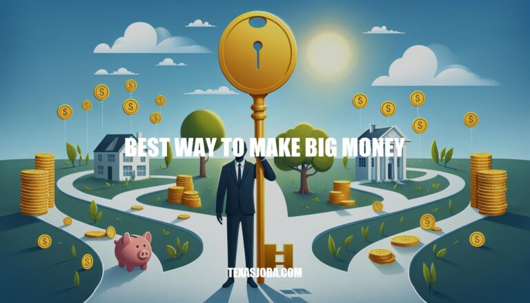 Best Way to Make Big Money: Financial Success Strategies